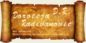 Doroteja Radivanović vizit kartica